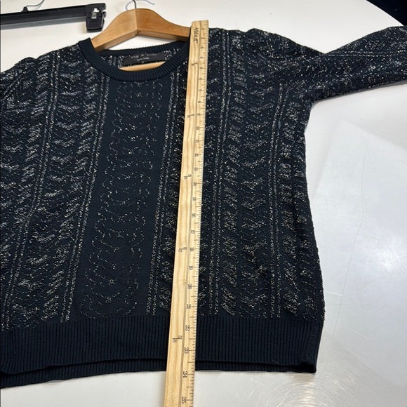 Rag & Bone Black Textured Knit Sweater Size Medium - Picture 6 of 7